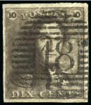 Stamp of Belgium » Belgique. 1849 Epaulettes - Émission Ensemble de 18 exemplaires des 10 et 20 cent. Epaulettes