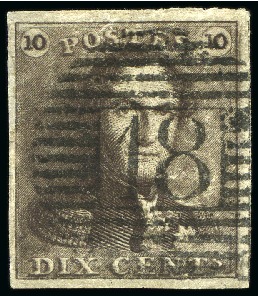 Stamp of Belgium » Belgique. 1849 Epaulettes - Émission Ensemble de 18 exemplaires des 10 et 20 cent. Epaulettes