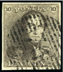 Stamp of Belgium » Belgique. 1849 Epaulettes - Émission Ensemble de 55 exemplaires des 10 et 20 cent. Epaulettes