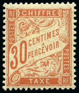 Stamp of France » Timbres-Taxe 1893-1935, 30c rouge-orange, neuf sans ch., TB, signé