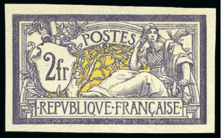 Stamp of France 1900 Merson 40c rouge et bleu, 50c brun et gris, 1F