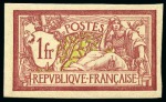 Stamp of France 1900 Merson 40c rouge et bleu, 50c brun et gris, 1F