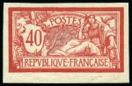Stamp of France 1900 Merson 40c rouge et bleu, 50c brun et gris, 1F