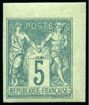 Stamp of France 1903 Semeuse lignée 15c vert-gris, 20c brun-lilas,