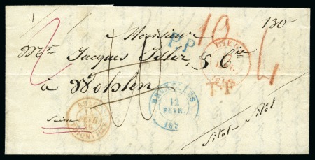 Stamp of Belgium » Belgique. Histoire Postale Lettre de LIEGE/17/JANV./1839 pour Wohlen Suisse, non