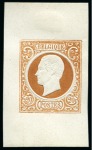 Stamp of Belgium » Belgique. Léopold 1er - Nouveau Type - La Genèse Ensemble de 156 réimpressions du tirage du coin ,