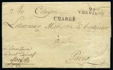 Stamp of Belgium » Belgique. Histoire Postale Ensemble de 122 lettres avec marques de Verviers dont