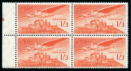 Stamp of Ireland » Airmails 1948-65 1s3d orange, mint nh left sheet marginal block