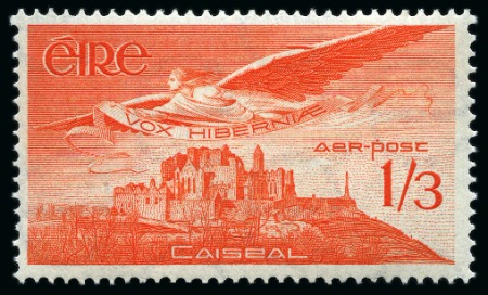 Stamp of Ireland » Airmails 1948-65 1s3d orange, mint nh single showing "Extra