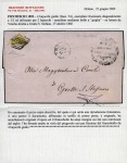 Stamp of Italian States » Papal States 1852 4b on Yellow, DIAGONAL BISECT used as 2b value on cover