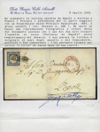 Stamp of Italian States » Naples 1861 2gr Blue on cover from Napoli to Popoli (Pescara), showing red "Partenza da Napoli" completely without dateslugs