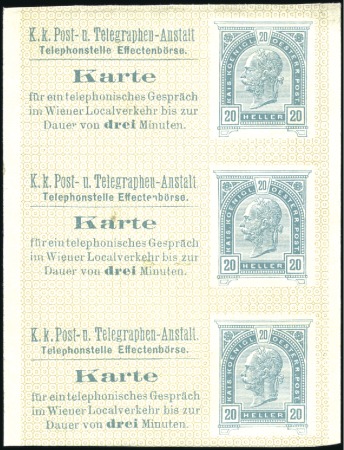 Stamp of Austria 1904 Proofs: 20h green instead brown, vertical imp
