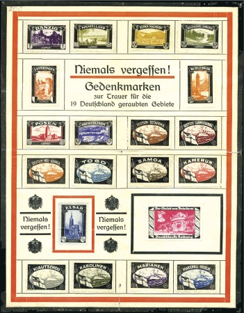 Stamp of Germany » Germany Collections and Large Lots 1918 Collection of Mourning vignette stamps for th