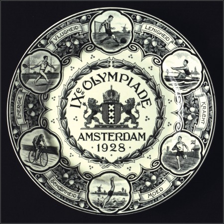 Stamp of Olympics Plate: 1928 Olympics commemorative black & white p