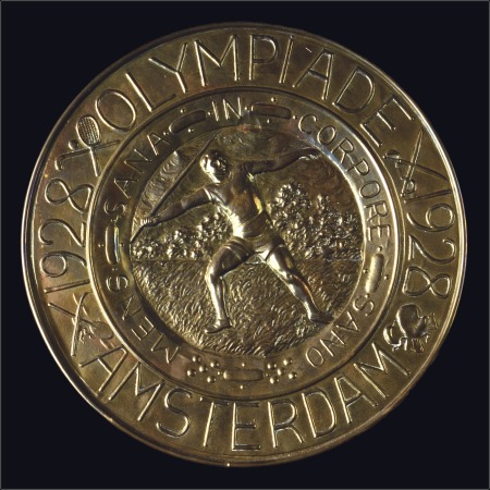Stamp of Olympics Plate: 1928 Olympic commemorative tin plate, 30cm,