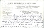 Stamp of Olympics » Pierre de Coubertin and the IOC 1913 IOC Lausanne Congress printed postcard with w