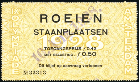 Stamp of Olympics Tickets: Day ticket for the Rowing, hs 10th August