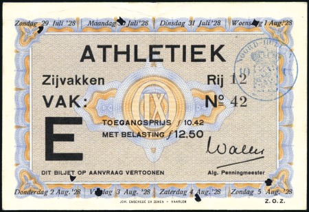 Stamp of Olympics Tickets: Season ticket for the Athletics, used on 