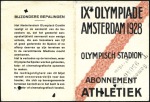 Stamp of Olympics Tickets: Season ticket for the Athletics, used on 