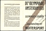 Stamp of Olympics Tickets: Season ticket for the Equestrian events i