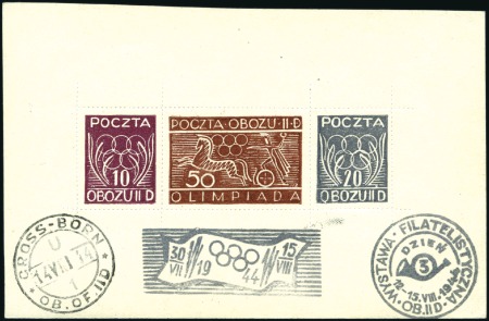 Stamp of Olympics » 1944 Polish P.O.W. Camps 1944 POLISH POW CAMPS: Gross-Born series of 3 in m