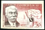 Stamp of Olympics » Pierre de Coubertin and the IOC France: 1956 30f Pierre de Coubertin imperf colour