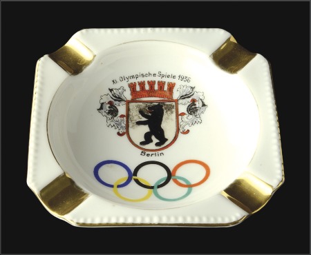 Stamp of Olympics Porcelain: 1936 BL china octagonal ashtray (107mm)