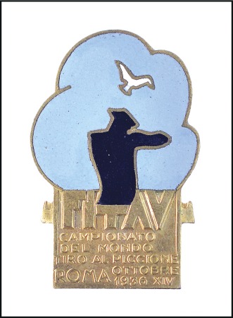 Stamp of Olympics 1936 Pigeon Shooting Championships in Rome pin bad