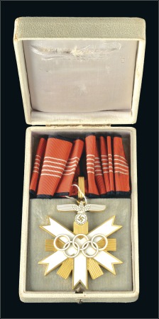 Stamp of Olympics 1936 Olympic Order, First Class, gold-plated, 62mm