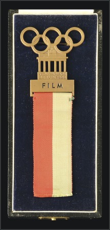 Stamp of Olympics Badges: 1936 Film Badge in bronze, 41 mm x 45 mm, 