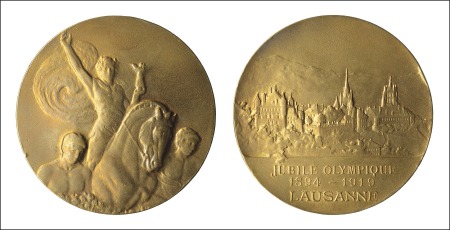 Stamp of Olympics Medal: 1919 Commemorative Medal, bronze, 50 mm, co