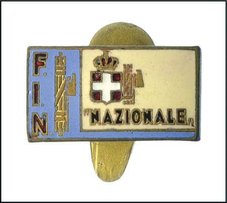 Stamp of Olympics Pin: Italian Swimming Federation 'Nazionale' Badge