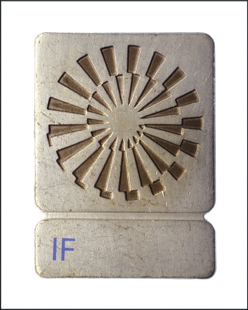 Stamp of Olympics » 1972 Munich Badges: 1972 IF, silvered, 25mm x 35mm, silver ins