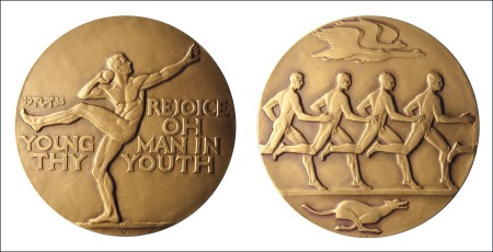Stamp of Olympics Medals: 1936 Commemorative Joy of Youth Medal in b