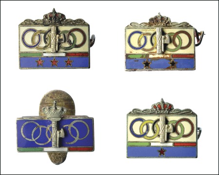 Stamp of Olympics Pins: 1936 Italian Olympic Committee set of four p