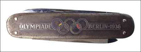 Stamp of Olympics Miscellaneous: 1936 Silvered Penknife, showing Oly