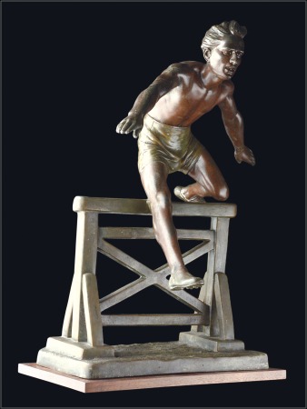 Stamp of Olympics Statues: Bronze statue of a hurdler, by Demetre Ch