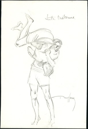 Stamp of Olympics FRANCE: Unadpoted preliminary sketches for the 195