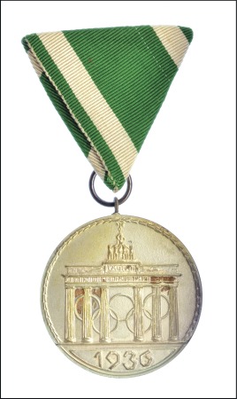 Stamp of Olympics Medals: Second Place Shooting medal, Berlin 1936, 