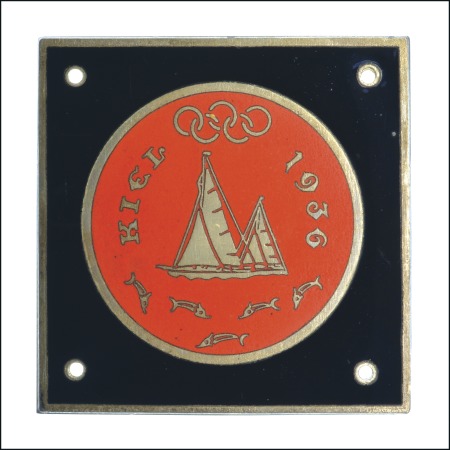 Stamp of Olympics Miscellaneous: Small metal plaque (68mm) showing K