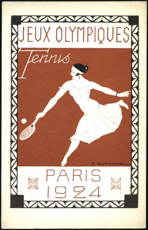 Stamp of France Art Deco postcards by Blanche, set of eight postca