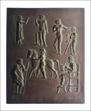 Stamp of Olympics Official Presentation bronze Plaque, illustrating 