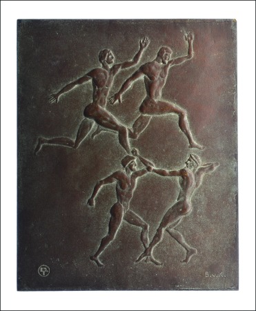 Stamp of Olympics Official Presentation bronze Plaque, illustrating 