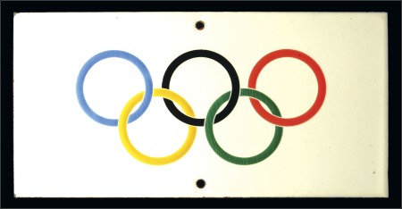 Stamp of Olympics Plaque: Car plate (290mm x 145mm) with Olympic rin