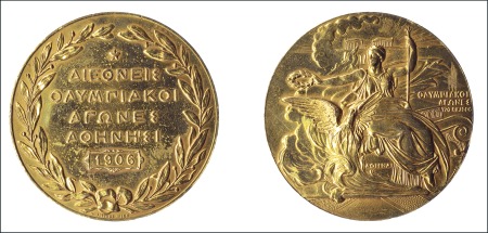 Stamp of Olympics » 1906 Athens 1906 Athens gold participation medal, gold-plated,