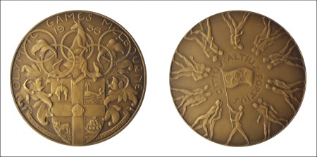 Stamp of Olympics » 1956 Melbourne 1956 Melbourne participation medal in bronze, 63mm