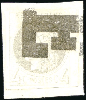 Stamp of France 1870 4c Bordeaux Report 2 obl. typographique sur f
