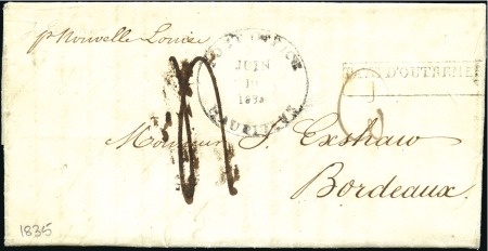 Stamp of Mauritius Unique Pre-Stamp "POST OFFICE / MAURITIUS" Marking