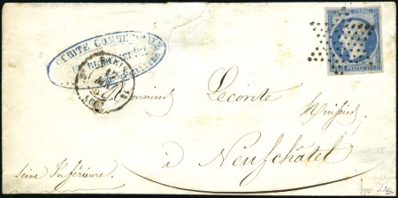 Stamp of France 25c Empire ND obl. étoile sur lettre de Paris 17.0