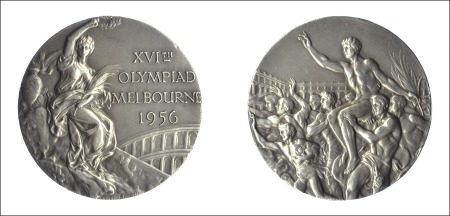 Stamp of Olympics » 1956 Melbourne 1956 Melbourne second place winners medal in silve